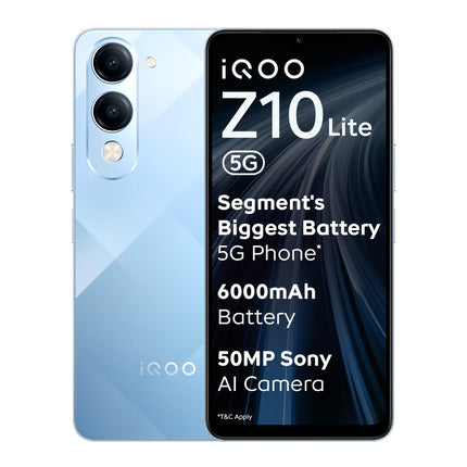 IQOO Z10 LITE 5G (TITANIUM BLUE, 4GB RAM, 128GB STORAGE)