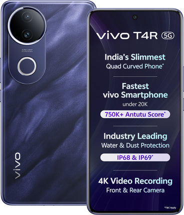 VIVO T4R 5G (TWILIGHT BLUE, 8GB RAM, 128GB STORAGE)