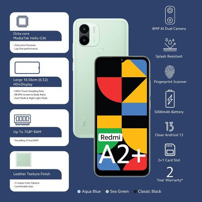 REDMI A2+ (CLASSIC BLACK, 64 GB)  (4 GB RAM)