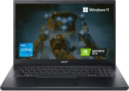 ACER ASPIRE 7 CORE I5 12TH GEN - (8 GB/512 GB SSD/WINDOWS 11 HOME/4 GB GRAPHICS/NVIDIA GEFORCE GTX 1650) A715-51G, A715-51G-527C GAMING LAPTOP (15.6 INCH, CHARCOAL BLACK, 2.1 KG)