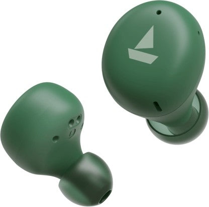 BOAT AIRDOPES 381 WITH UPTO 20 HOURS PLAYBACK AND ASAP CHARGE BLUETOOTH HEADSET (ARMY GREEN, IN THE EAR)
