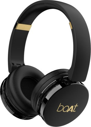 BOAT ROCKERZ 370 BLUETOOTH HEADSET (BUOYANT BLACK, ON THE EAR)