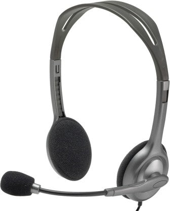 LOGITECH H-110 WIRED HEADSET (BLACK, ON THE EAR)