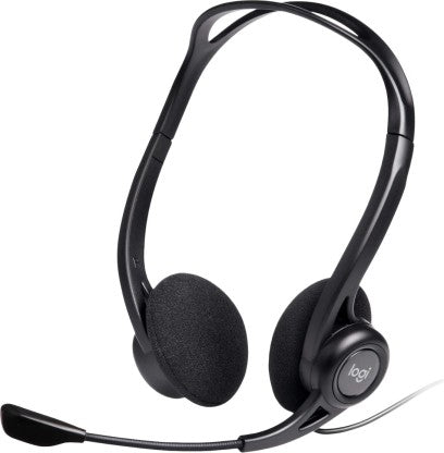 LOGITECH H370 USB WIRED HEADSET (BLACK, ON THE EAR)