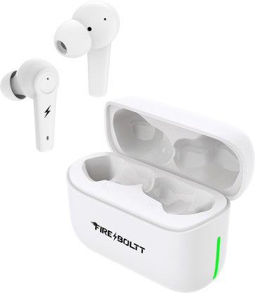 FIRE-BOLTT FIRE PODS POLARIS ANC ENC EARBUDS TWS, ABOUT 24H PLAYTIME, RGB LIGHTS BLUETOOTH HEADSET (WHITE, TRUE WIRELESS)