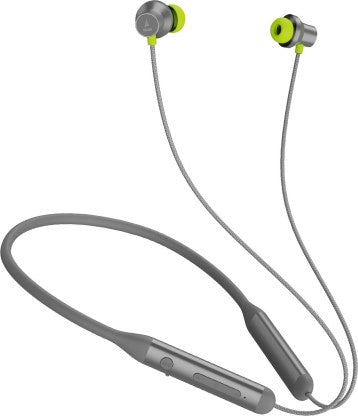 BOAT ROCKERZ 333ANC WITH CRYSTAL BIONIC SOUND,13MM DRIVERS &ACTIVE NOISE CANCELLATION BLUETOOTH HEADSET (MOON GREY, IN THE EAR)