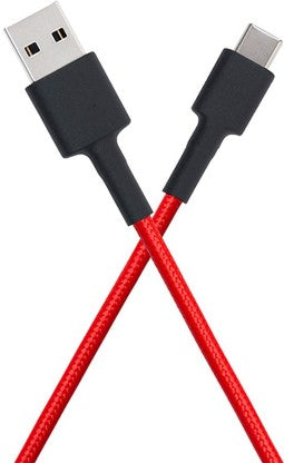 MI USB TYPE C CABLE 3 A 1 M 25957 (COMPATIBLE WITH MOBILE, RED, ONE CABLE)