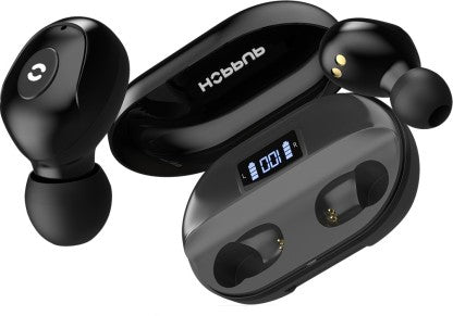 HOPPUP GRAND WITH POWER BANK FUNCTION & UPTO 75 HOURS PLAYTIME BLUETOOTH HEADSET (BLACK, TRUE WIRELESS)