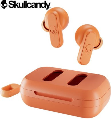 SKULLCANDY DIME TRULY WIRELESS IN EAR EARBUDS WITH MICROPHONE BLUETOOTH HEADSET (ORANGE, TRUE WIRELESS)