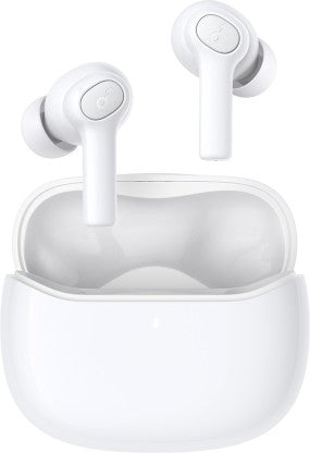 SOUNDCORE BY ANKER R100 FAST CHARGING TWS WITH 25 HOURS PLAYTIME BLUETOOTH HEADSET (WHITE, TRUE WIRELESS)