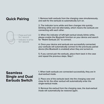 REDMI EARBUDS 2C TRULY WIRELESS EARBUDS WITH BLUETOOTH 5.0, UPTO 12 HRS PLAYBACK BLUETOOTH HEADSET  (BLACK, TRUE WIRELESS)