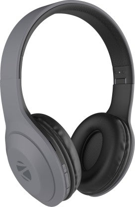 ZEBRONICS ZEB DUKE 101 WIRELESS HEADPHONE WITH MIC BLUETOOTH HEADSET (GREY, ON THE EAR)