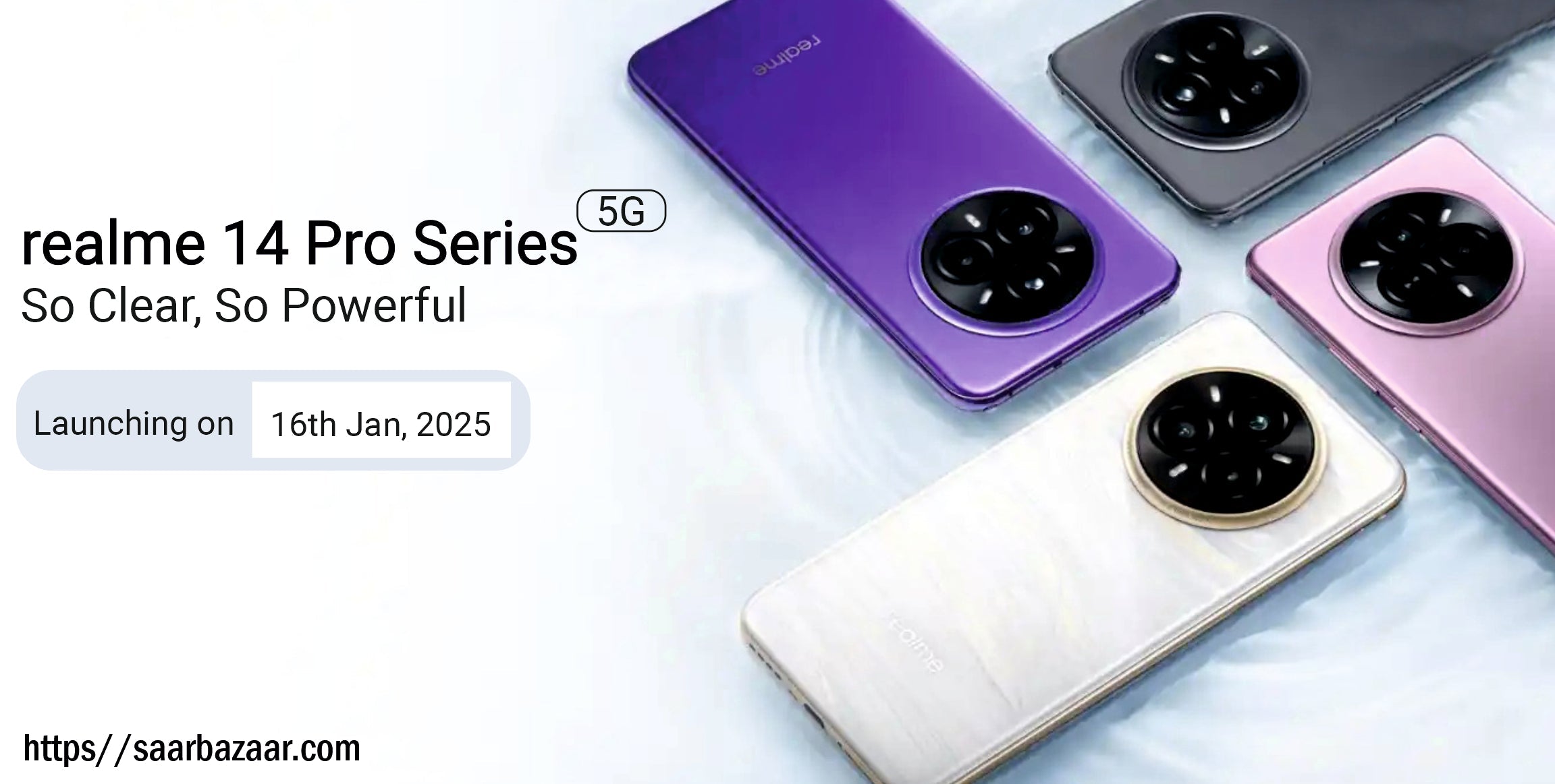 Realme 14 Pro Series 5G set to launch on January 16 with colour changing design - SAARBazaar