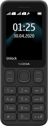 NOKIA 125, DUAL SIM KEYPAD PHONE (BLACK) [Activated] [GRADE A]