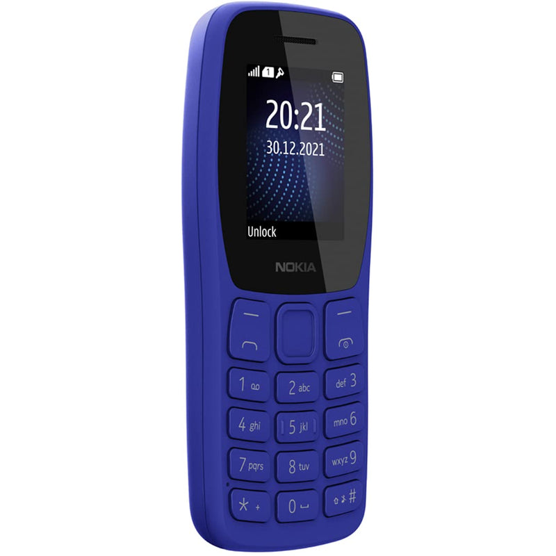 NOKIA 105 CLASSIC, SINGLE SIM, WITHOUT CHARGER KEYPAD PHONE (BLUE) [Activated] [GRADE A]