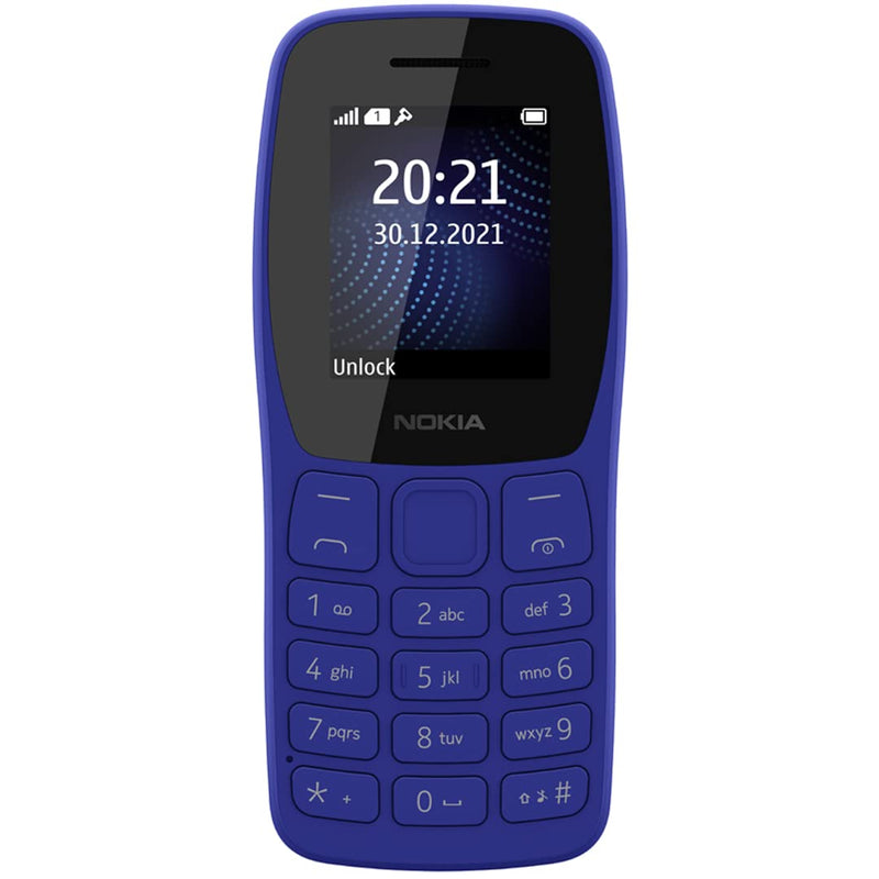 NOKIA 105 CLASSIC, SINGLE SIM, WITHOUT CHARGER KEYPAD PHONE (BLUE) [Activated] [GRADE A]