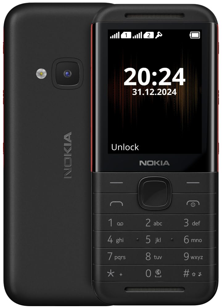NOKIA 5310, DUAL SIM KEYPAD PHONE (BLACK, RED) [Activated] [GRADE A]