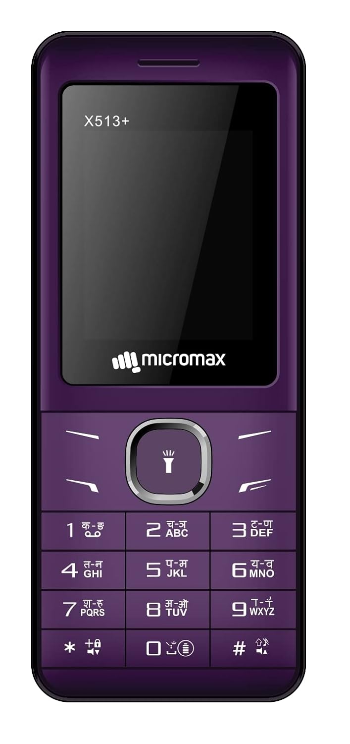 MICROMAX X 513 PLUS KEYPAD PHONE (PURPLE) [Activated] [GRADE A]