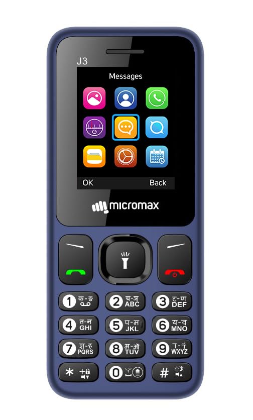 MICROMAX J3  KEYPAD PHONE (BLUE) [Activated] [GRADE A]
