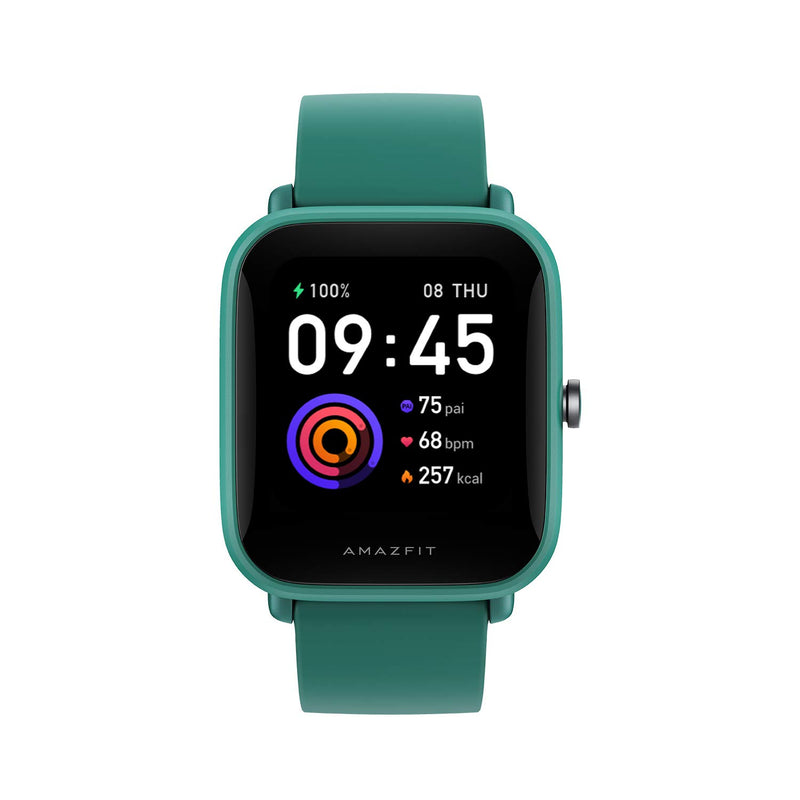 Brand New, Amazfit Bip U Smart Watch, SpO2 & Stress Monitor, 1.43 inch (3.6 cm) HD Color Display, 60+ Sports Modes, Breathing Training, 50+ Watch Faces (Green)