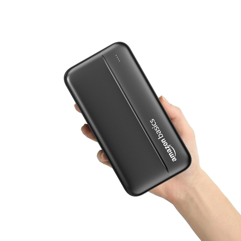 AMAZON BASICS 20000 MAH POWER BANK DUAL OUTPUT USB-A PORTS (BLACK) [Activated] [GRADE A]