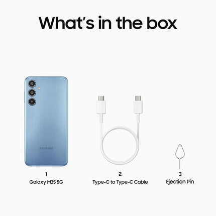 SAMSUNG GALAXY M35 5G (DAY BREAK BLUE, 6GB RAM, 128GB STORAGE) [Activated] [GRADE B]