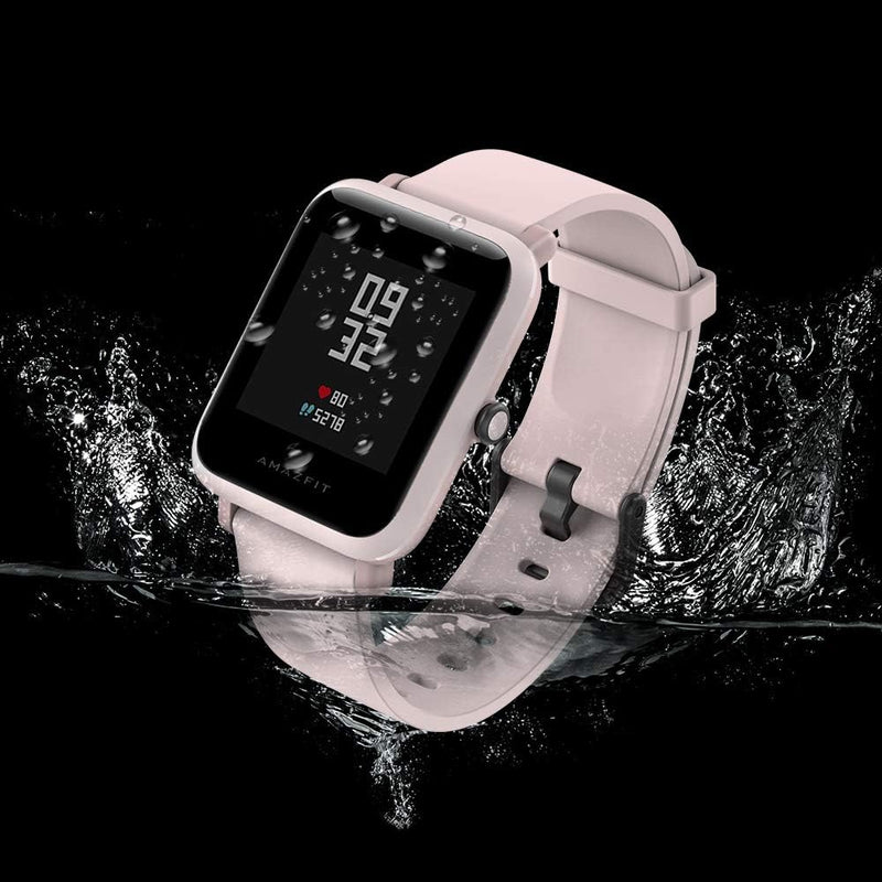 Amazfit Bip S Fitness Smartwatch, 40 Day Battery Life, 10 Sports Modes, Heart Rate, 1.28'' Always-On Display, Water Resistant, Built-In GPS, Warm Pink
