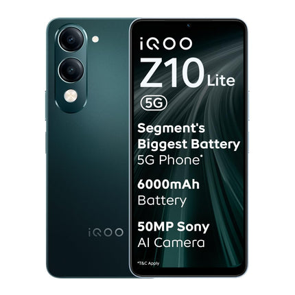 IQOO Z10 LITE 5G (CYBER GREEN, 4GB RAM, 128GB STORAGE)