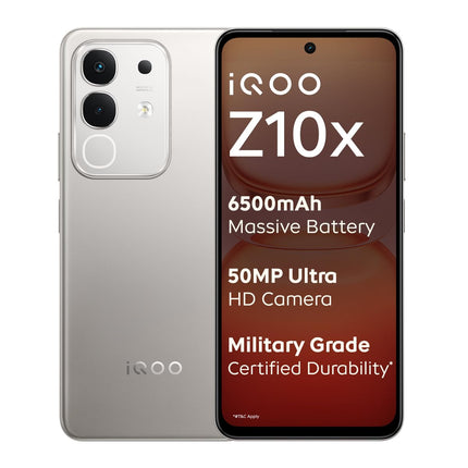 IQOO Z10X 5G (TITANIUM, 6GB RAM, 128GB STORAGE)