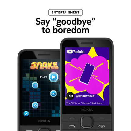 NOKIA 220 4G, DUAL SIM KEYPAD PHONE (BLACK) [Activated] [GRADE A]