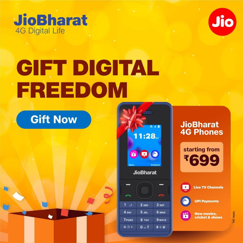 JIO BHARAT V2 KEYPAD PHONE (BLUE) [Activated] [GRADE A]