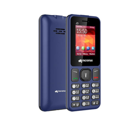 MICROMAX J3  KEYPAD PHONE (BLUE) [Activated] [GRADE A]
