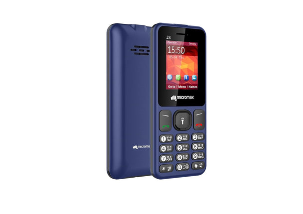 MICROMAX J3  KEYPAD PHONE (BLUE) [Activated] [GRADE A]