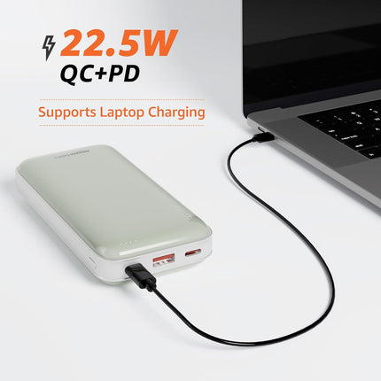 AMAZON BASICS 20000 MAH 22.5 W ULTRA FAST CHARGING POWER BANK, LIME GREEN [Activated] [GRADE A]