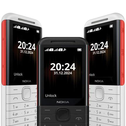 NOKIA 5310, DUAL SIM KEYPAD PHONE (WHITE,RED) [Activated] [GRADE A]