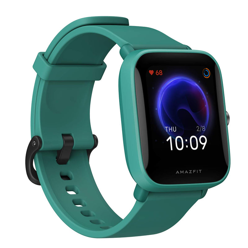 Brand New, Amazfit Bip U Smart Watch, SpO2 & Stress Monitor, 1.43 inch (3.6 cm) HD Color Display, 60+ Sports Modes, Breathing Training, 50+ Watch Faces (Green)