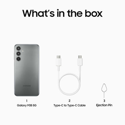 SAMSUNG GALAXY M35 5G (THUNDER GREY, 6GB RAM, 128GB STORAGE) [Activated] [GRADE A]
