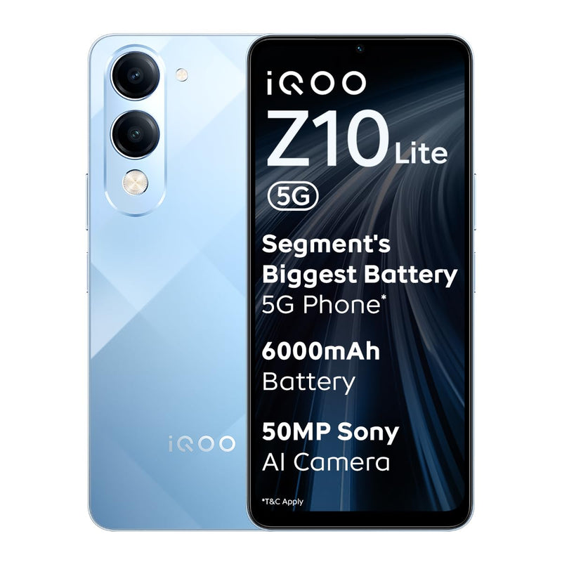 IQOO Z10 LITE 5G (TITANIUM BLUE, 4GB RAM, 128GB STORAGE)