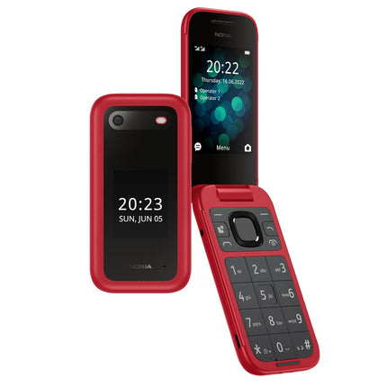 NOKIA 2660 FLIP, DUAL SIM KEYPAD PHONE (RED) [Activated] [GRADE A]