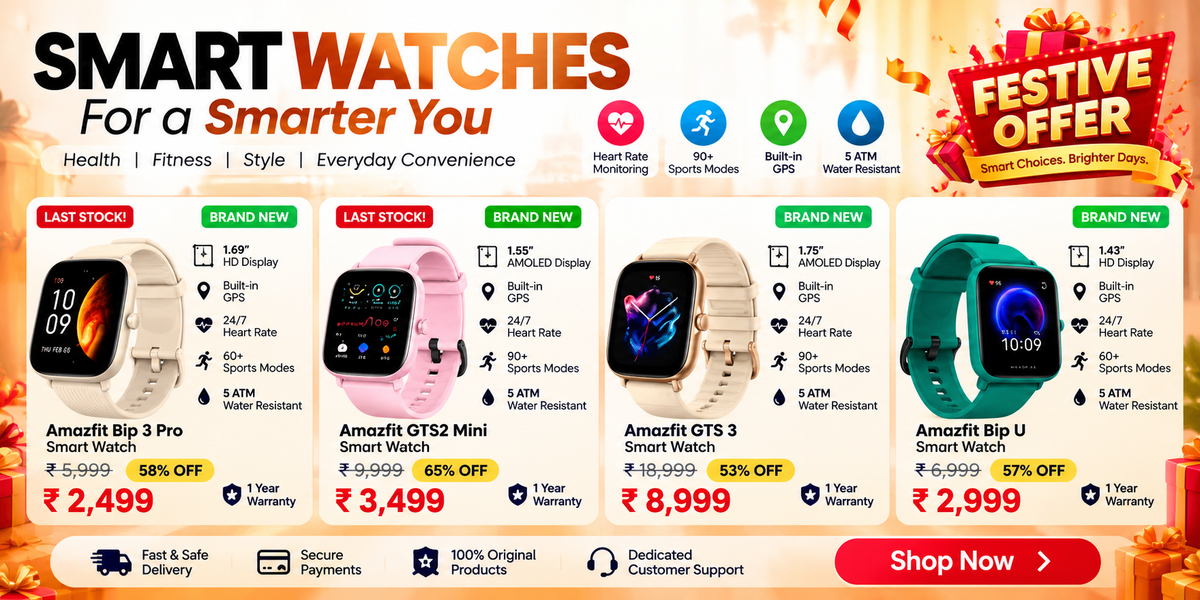 Amazfit Bip 3 Pro smart watch – 1 year warranty
