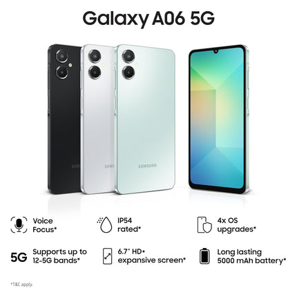 Samsung Galaxy A06 5G (Light Green, 4GB RAM, 64GB Storage) | (Open Box)