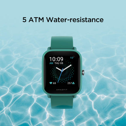 Brand New, Amazfit Bip U Smart Watch, SpO2 & Stress Monitor, 1.43 inch (3.6 cm) HD Color Display, 60+ Sports Modes, Breathing Training, 50+ Watch Faces (Green)