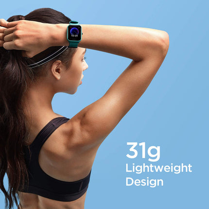 Brand New, Amazfit Bip U Smart Watch, SpO2 & Stress Monitor, 1.43 inch (3.6 cm) HD Color Display, 60+ Sports Modes, Breathing Training, 50+ Watch Faces (Green)