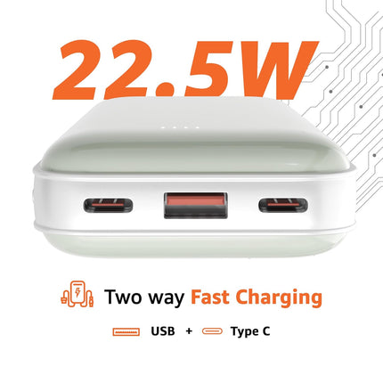 AMAZON BASICS 20000MAH (22.5W FAST CHARGING POWER BANK, LIME GREEN) [Activated] [GRADE A]