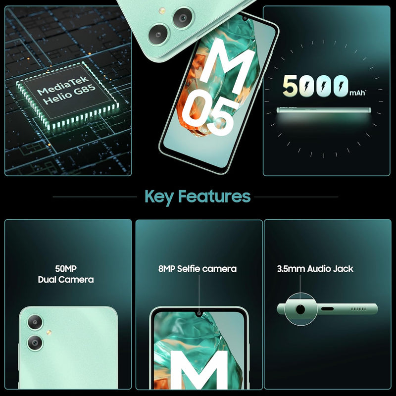 SAMSUNG GALAXY M05 (MINT GREEN, 4GB RAM, 64 GB STORAGE)