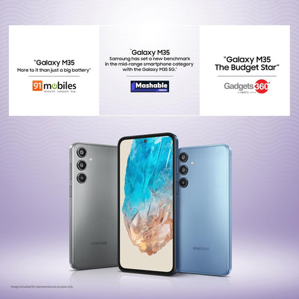 SAMSUNG GALAXY M35 5G (DAY BREAK BLUE, 8GB RAM, 256GB STORAGE)