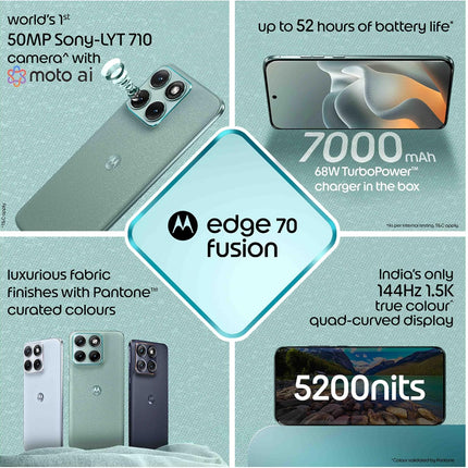 Moto Edge 70 Fusion 5G | 1 Year Warranty