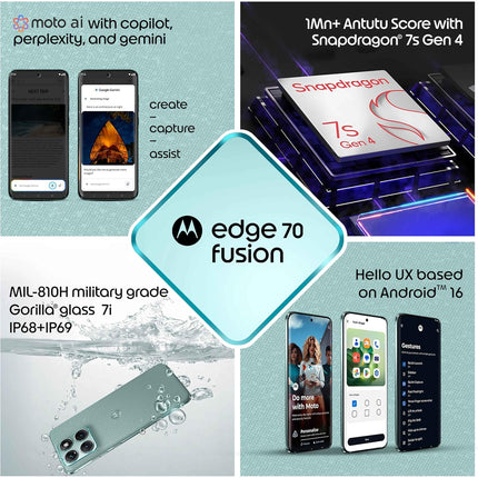 Moto Edge 70 Fusion 5G | 1 Year Warranty