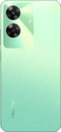 Realme C61 Safari Green AI dual camera close-up – SaarBazaar