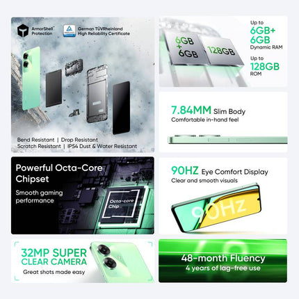 REALME C61 (MARBLE BLACK, 4GB RAM, 64GB STORAGE)